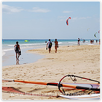 strand, surfbrett, ostsee