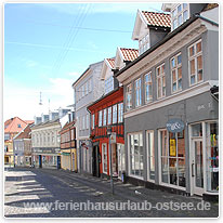 Enge Gassen im Zentrum von Svendborg svendborg, haeuser, daenemark