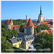 Stadtansicht von Tallinn stadt, tallinn, estland