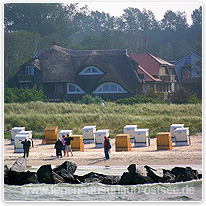 wustrow, strand, darss, ostsee, strandkorb